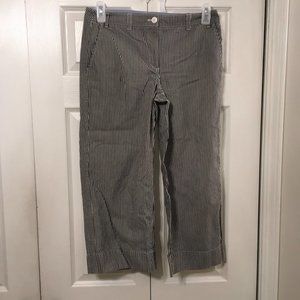 Talbots Striped The Deck Pants Crop wide Leg